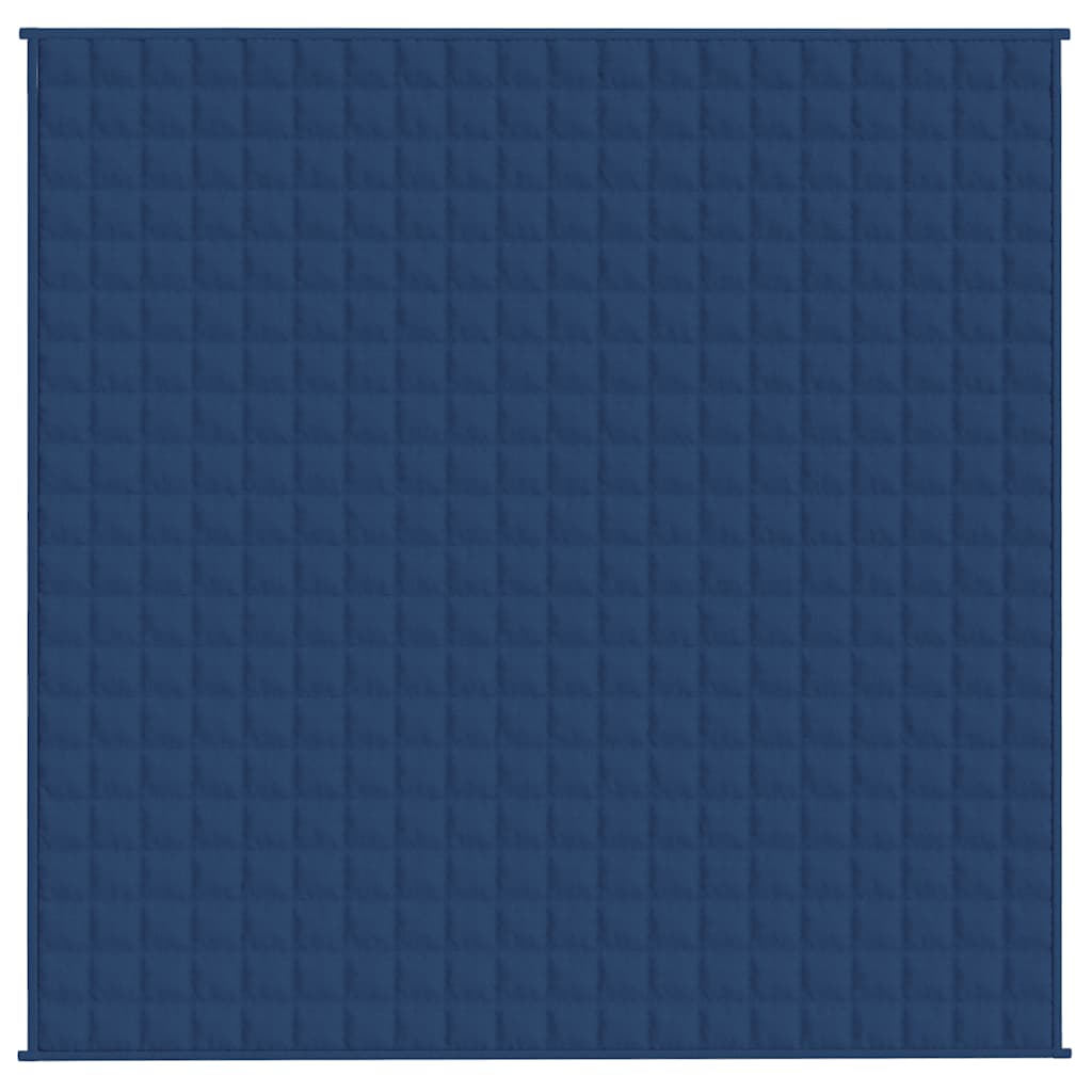 VIDAXL Coperta debole 200x200 cm 13 kg di tessuto blu