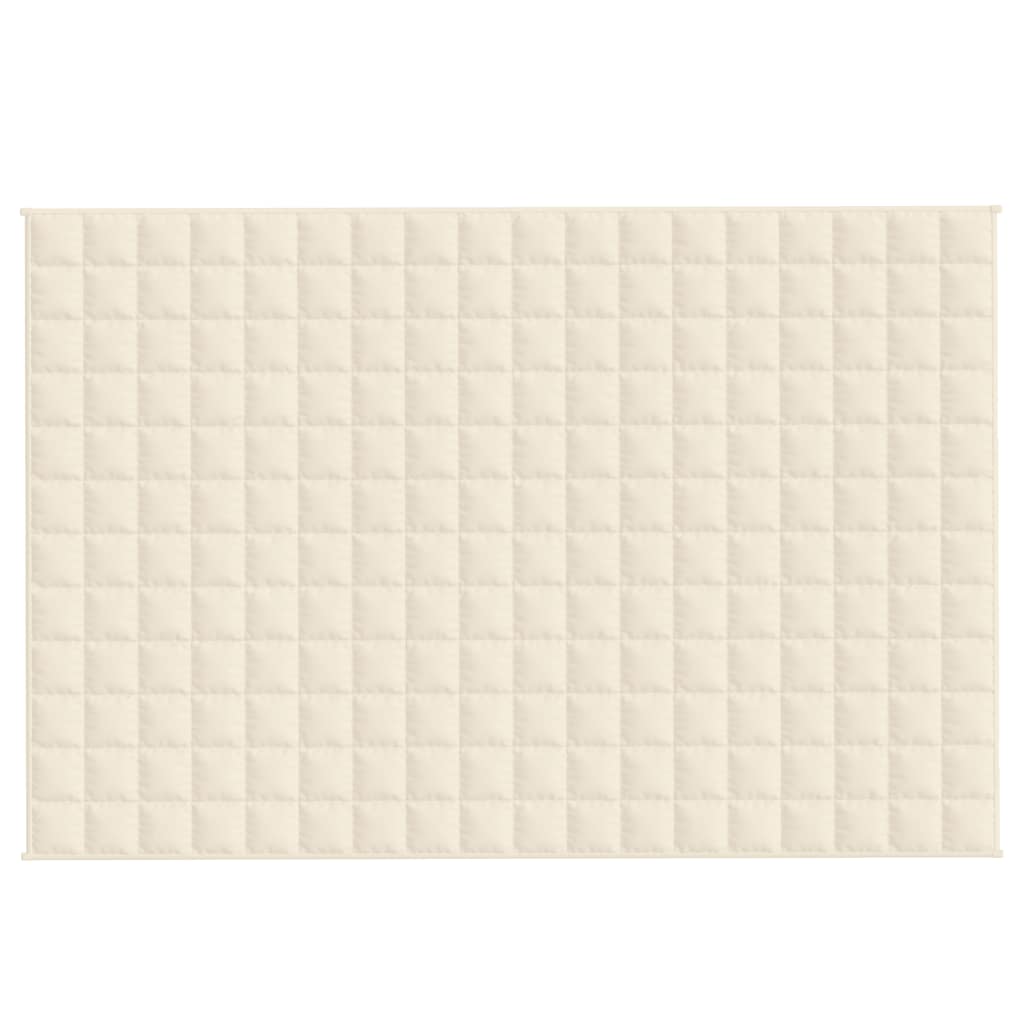 Vidaxl verzwaringsdeken 120x180 cm 5 kg stof lichtcrèmekleurig