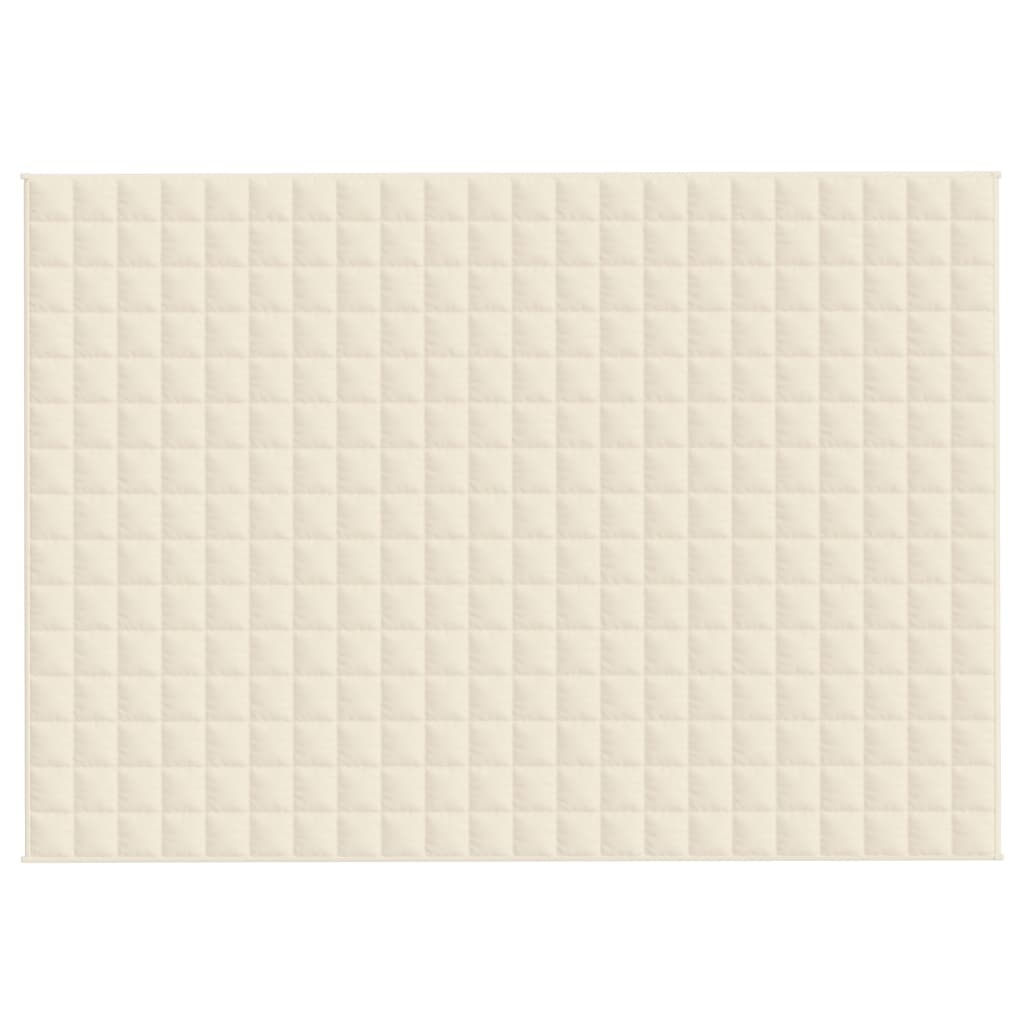 VIDAXL Coperta debole 155x220 cm 11 kg Crema leggera in tessuto