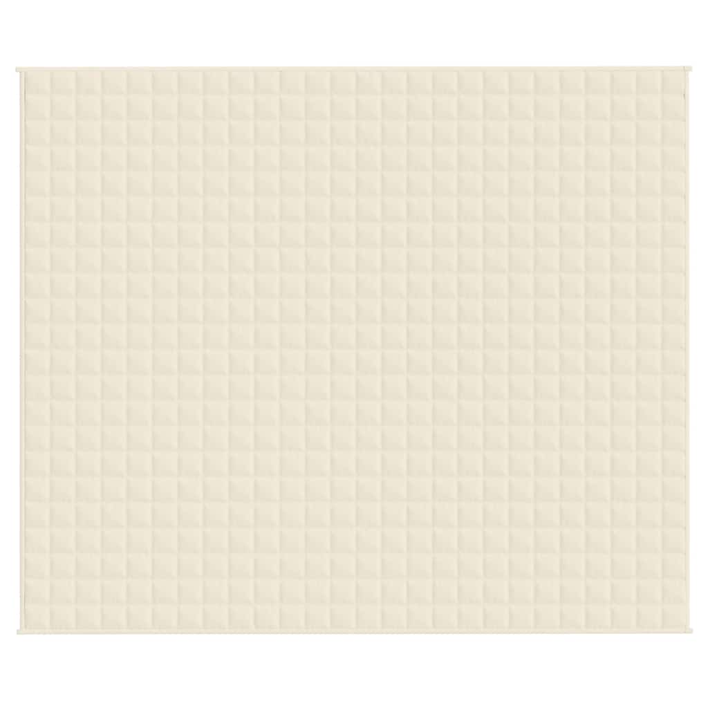VIDAXL Coperta debole 220x260 cm 15 kg Crema leggera in tessuto