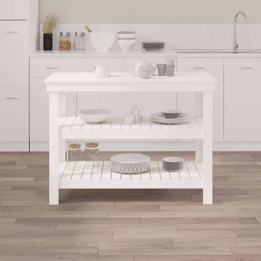 Banco de trabajo Vidaxx 110,5x50x80 cm madera maciza de pino blanco