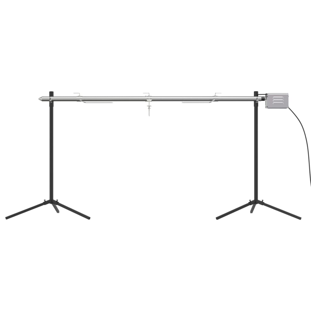 Barbacoa automática de Vidaxl con motor 150x46.5x82.5 cm de acero inoxidable