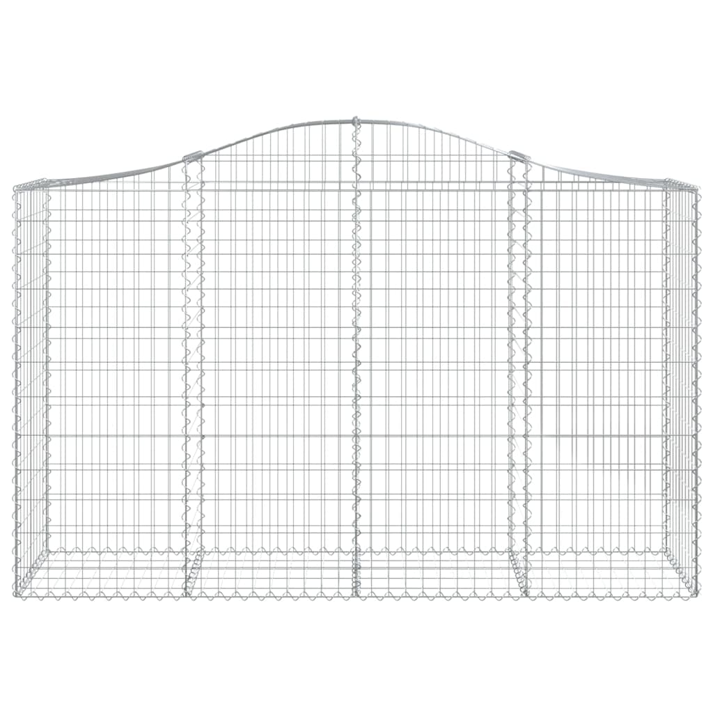 Vidaxl Schanskorf a volta 200x50x120 140 cm galvanizzato