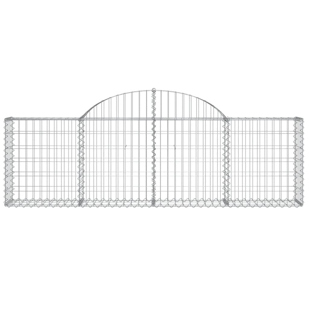Vidaxl Schanskorf a volta 200x30x60 80 cm galvanizzato