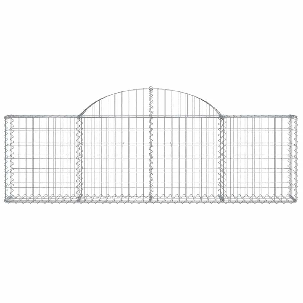 Vidaxl Schanskorf a volta 200x30x60 80 cm galvanizzato