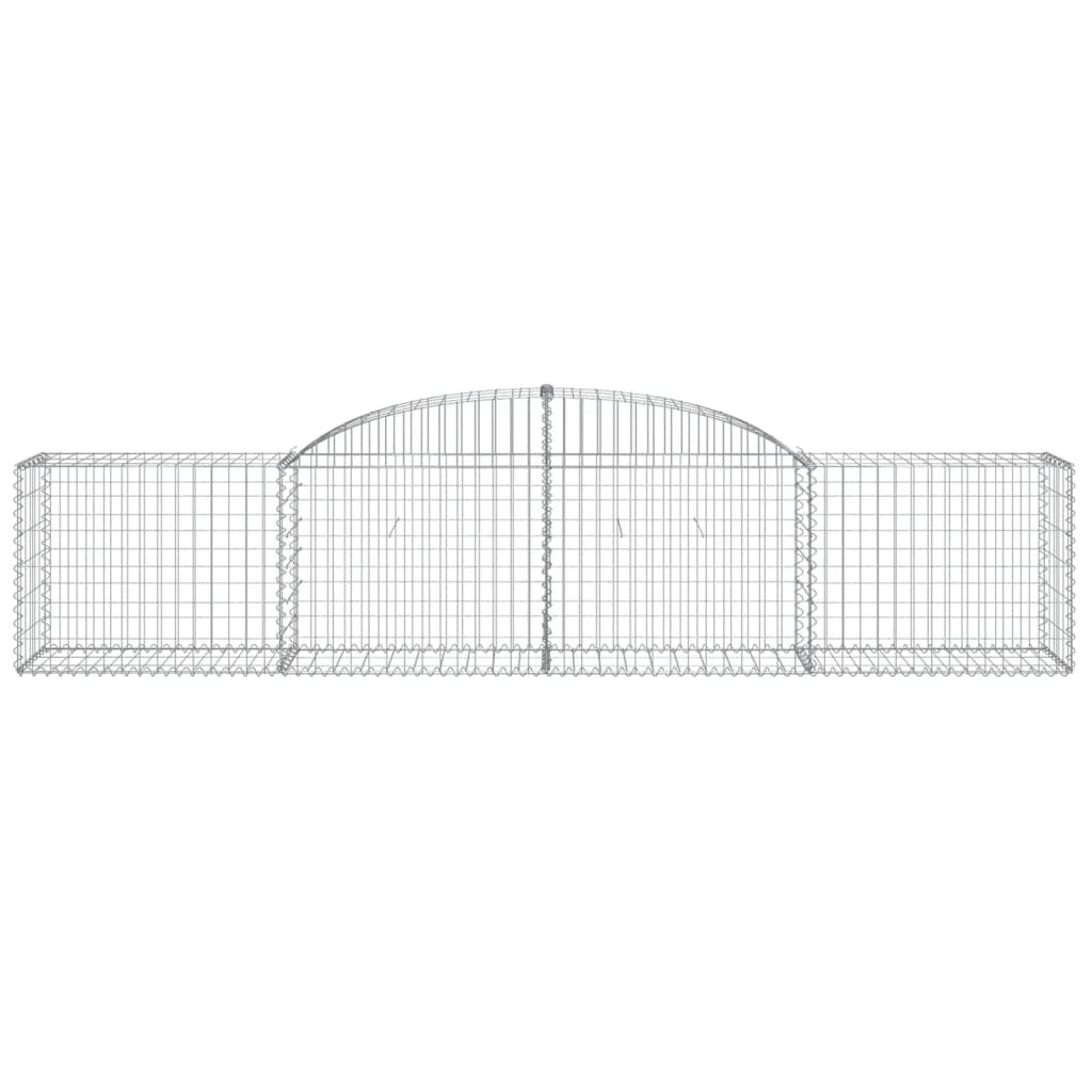 Vidaxl Schanskorf a volta 300x50x60 80 cm galvanizzato