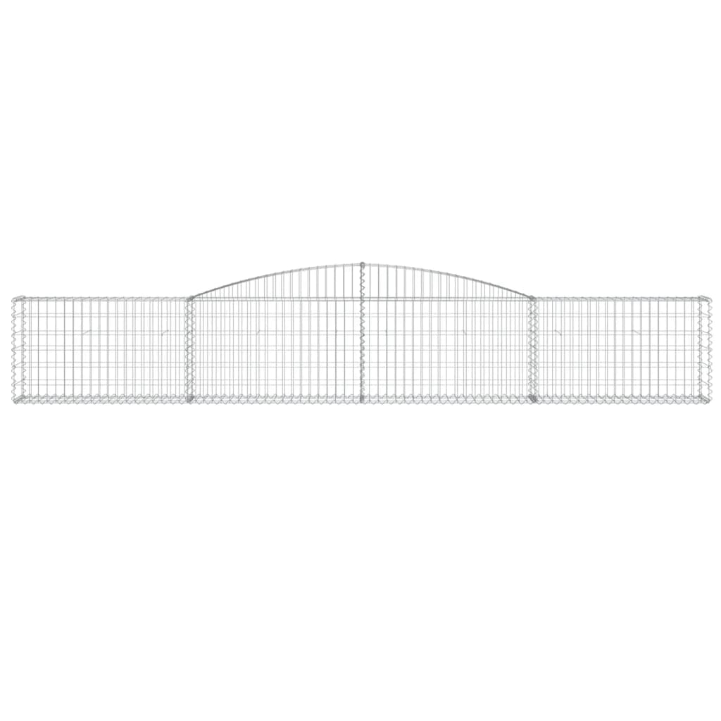 Vidaxl Schanskorf a volta 400x30x60 80 cm galvanizzato