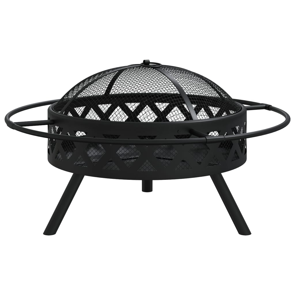 Chimenea de Vidaxl con póker xxl 70 cm de acero