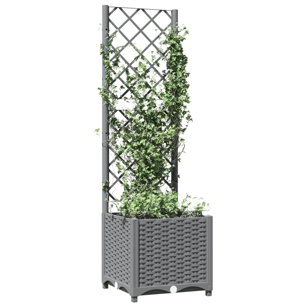 Plantera Vidaxl con Slat Work 40x40x136 CM Polipropeno Gray Light