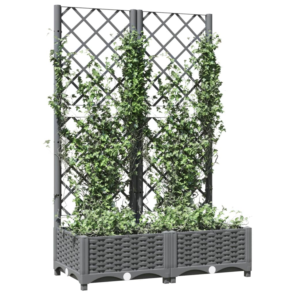 Plantilla Vidaxl con SLAT 80X40X121.5 CM Polipropeno gris claro