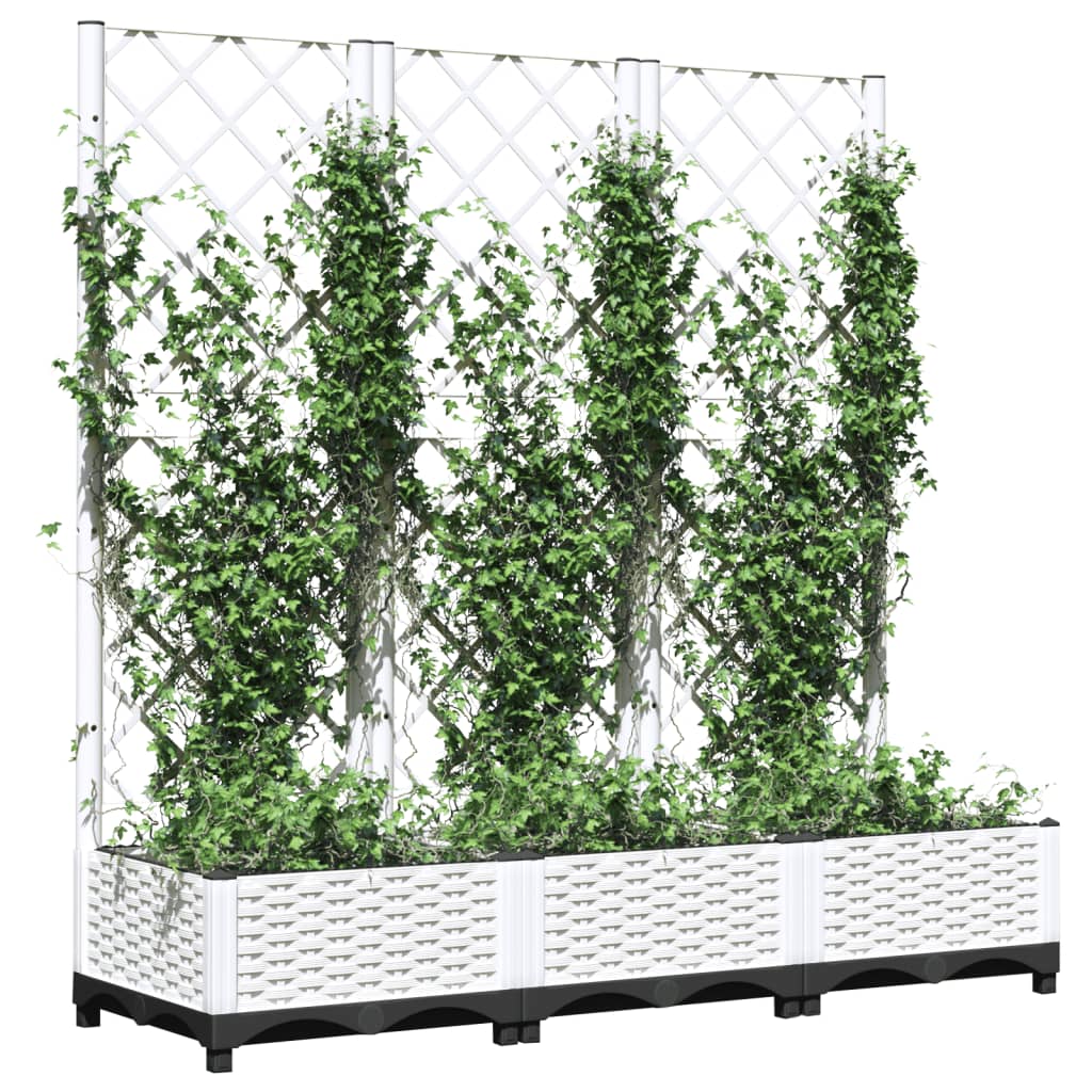 Plannet Vidaxl con Slat Work 120x40x121.5 CM Polypropene White