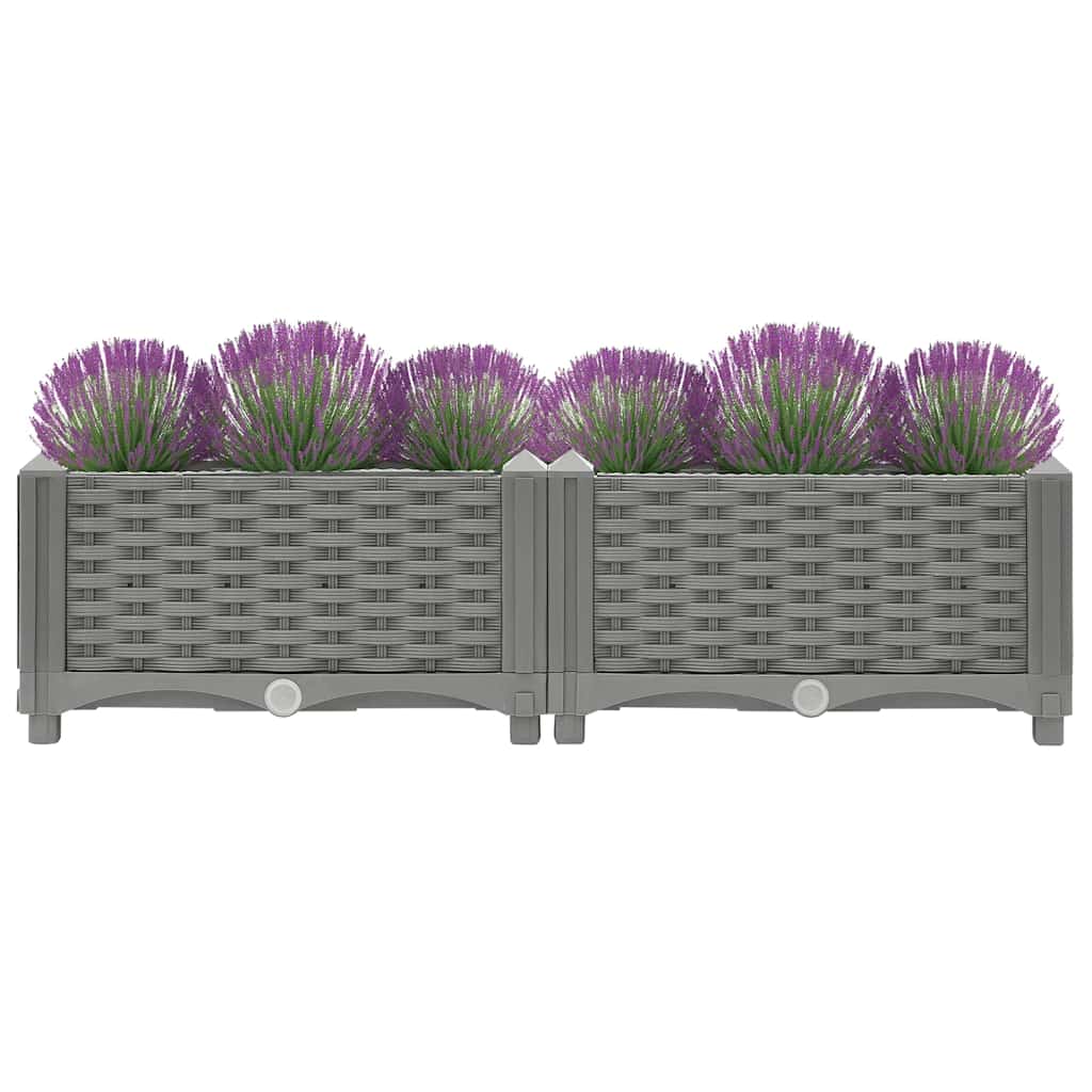 Vidaxl Planter elevado 80x40x23 cm polipropeno