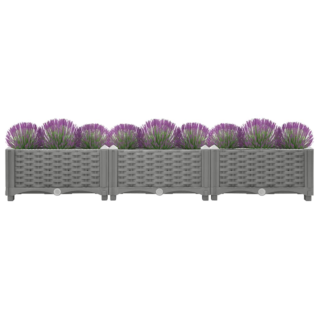 Vidaxl plantenbak verhoogd 120x40x23 cm polypropeen