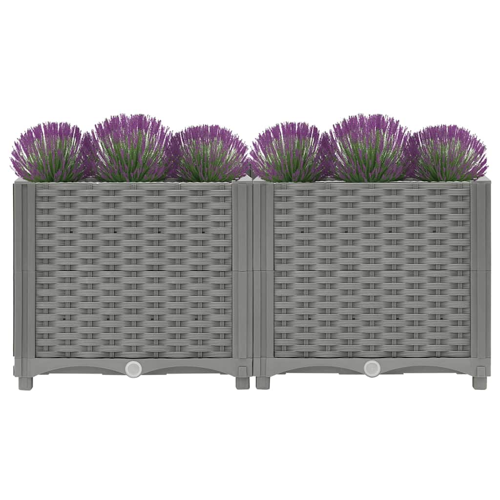 Vidaxl Planter elevado 80x40x38 cm polipropeno