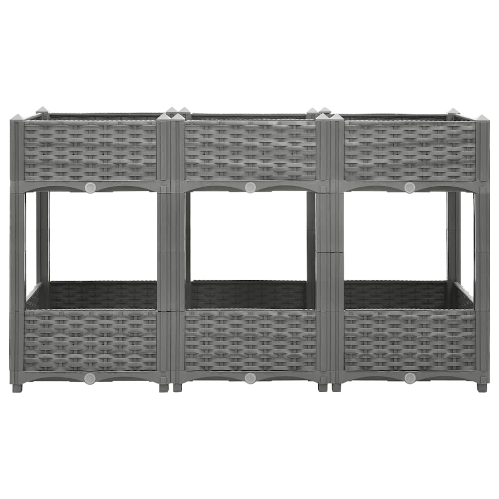 Vidaxl plantenbak verhoogd 120x40x71 cm polypropeen