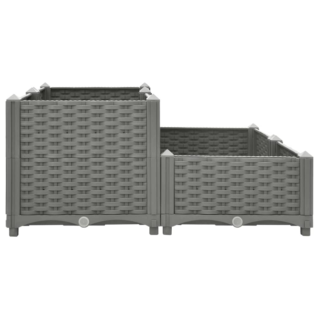 Vidaxl Planter elevado 80x80x38 cm de polipropileno