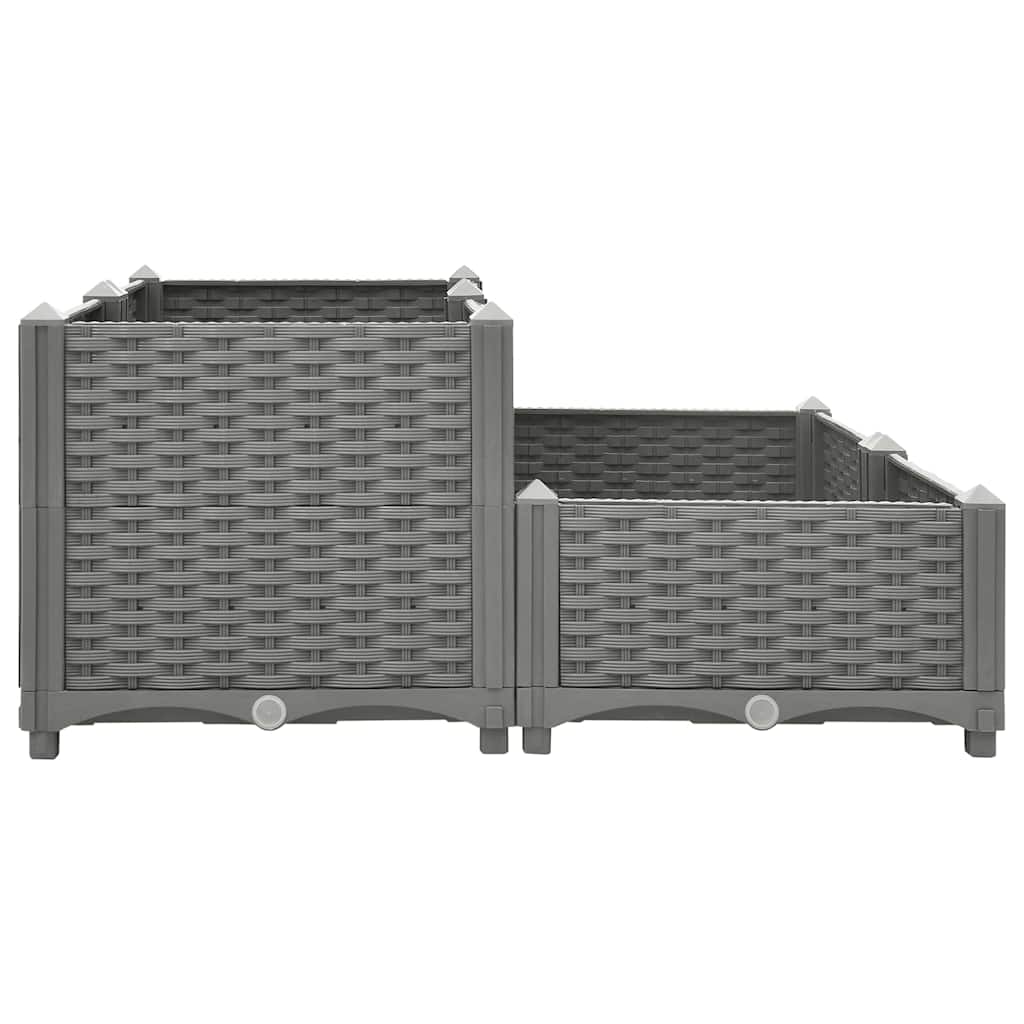 Vidaxl Planter elevado 80x80x38 cm de polipropileno