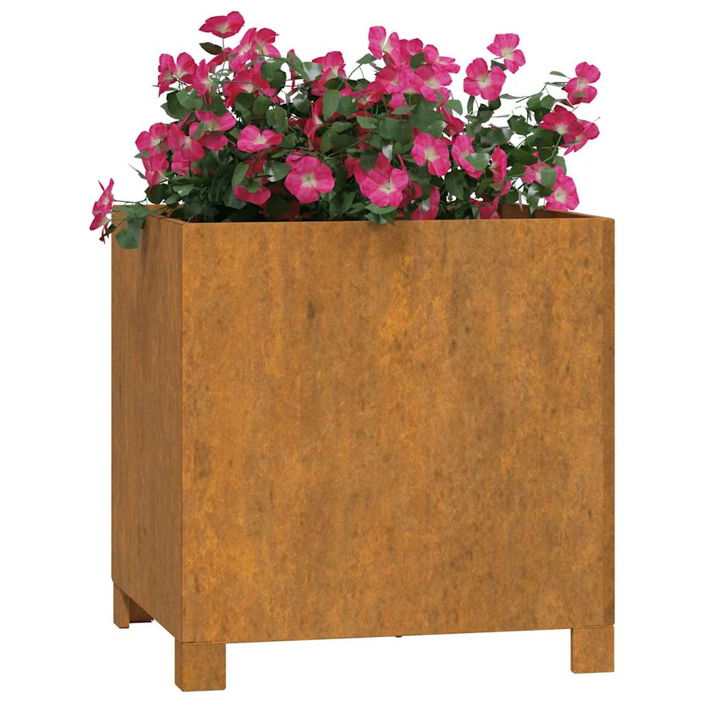 Vidaxl fioriera con gambe arrugginite 42x40x43 cm Cortenstaal