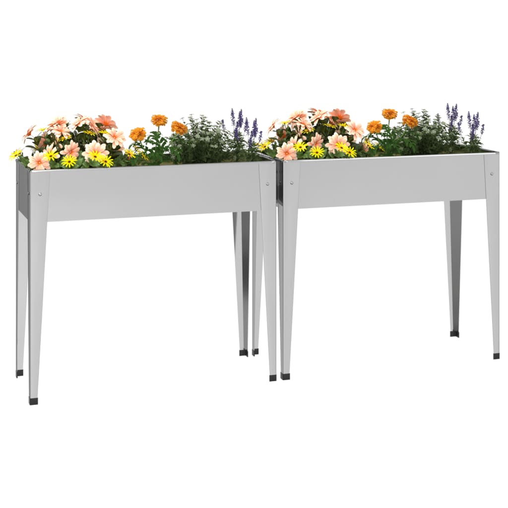 Vidaxl Fioters 2 St Galvanized Steel
