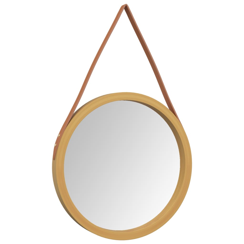 Espejo de pared Vidaxl con neumático Ø 45 cm de color oro