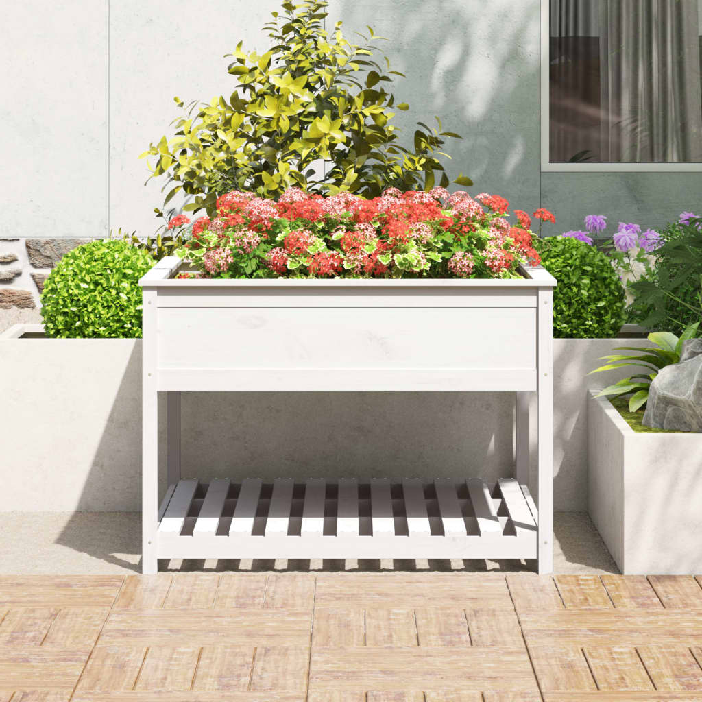 Plantilla Vidaxl con estante 111.5x111.5x81 cm de pino sólido