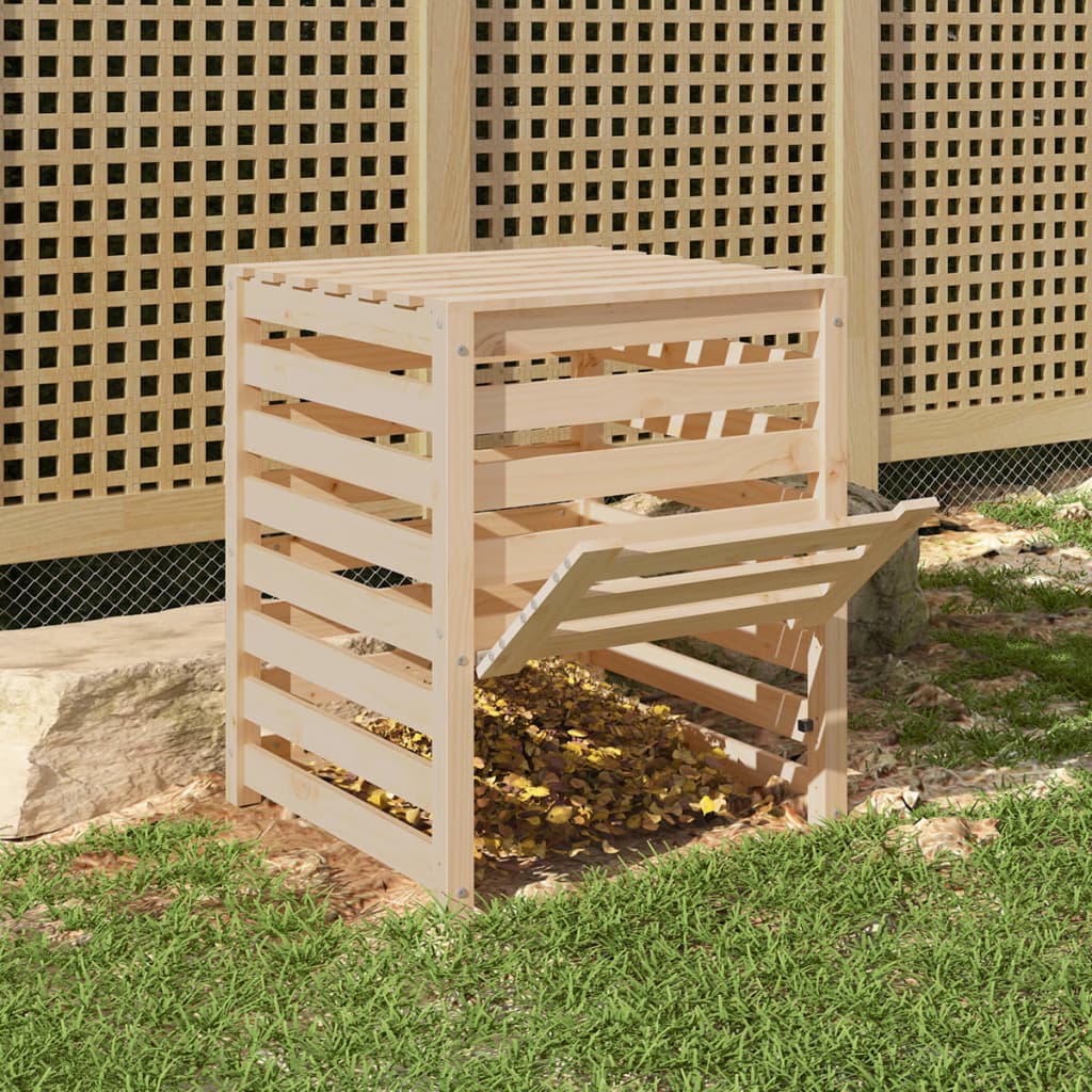 Vidaxl Compost Bin 63.5x63.5x77.5 cm Pinino solido