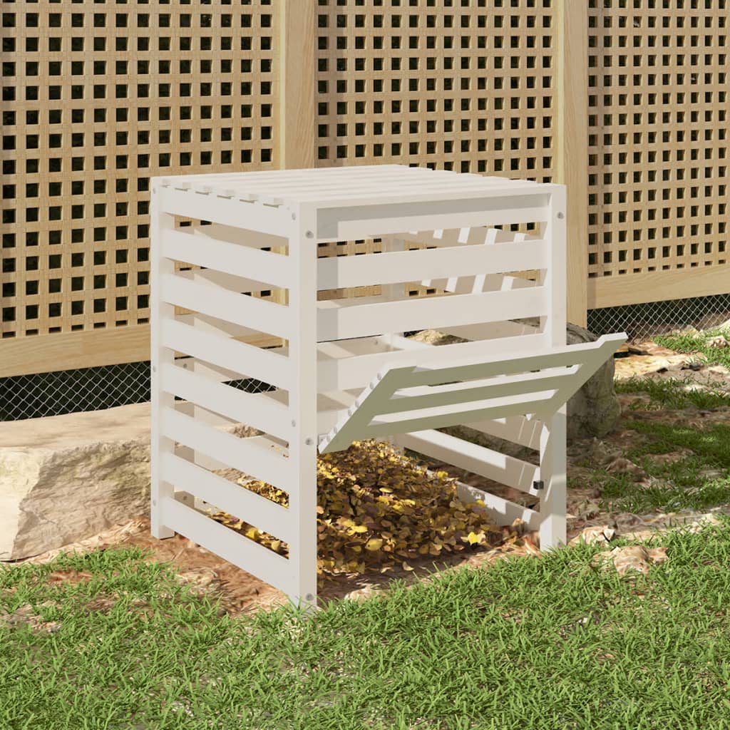 Vidaxl Compost Bin 63.5x63.5x77.5 cm de pino sólido