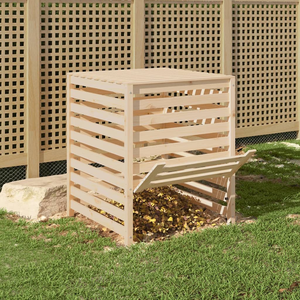Vidaxl Compost Bin 82.5x82.5x99.5 cm de pino sólido