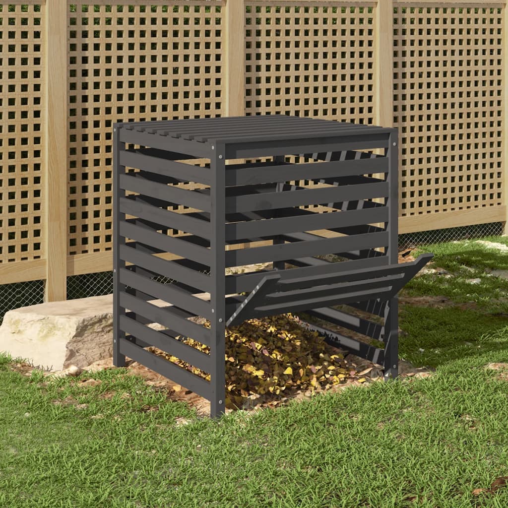 Vidaxl Compost Bin 82.5x82.5x99.5 cm de pino sólido