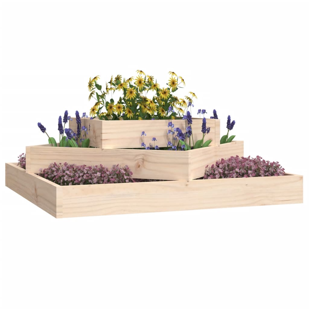 Jardinera vidaxx 83x83x27 cm madera maciza de pino