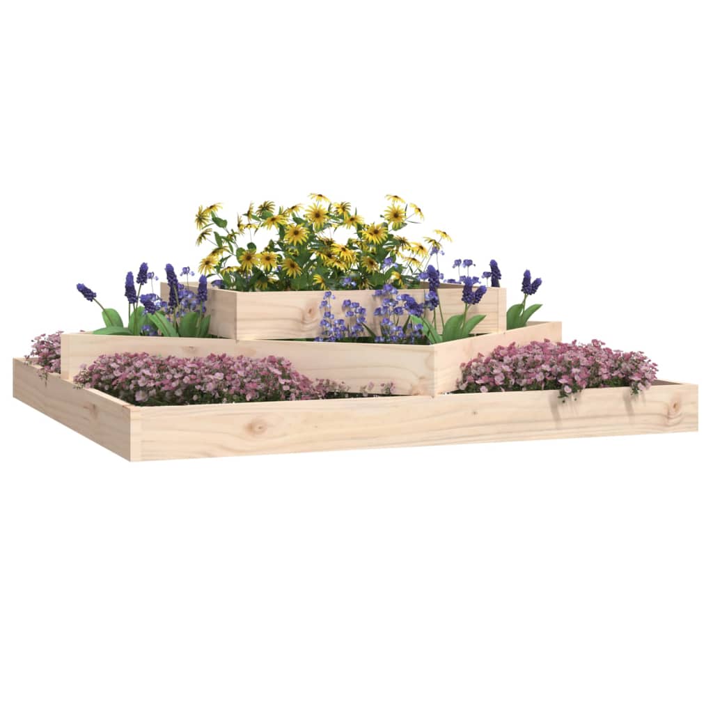 Jardinera vidaxx 112x112x27 cm madera maciza de pino