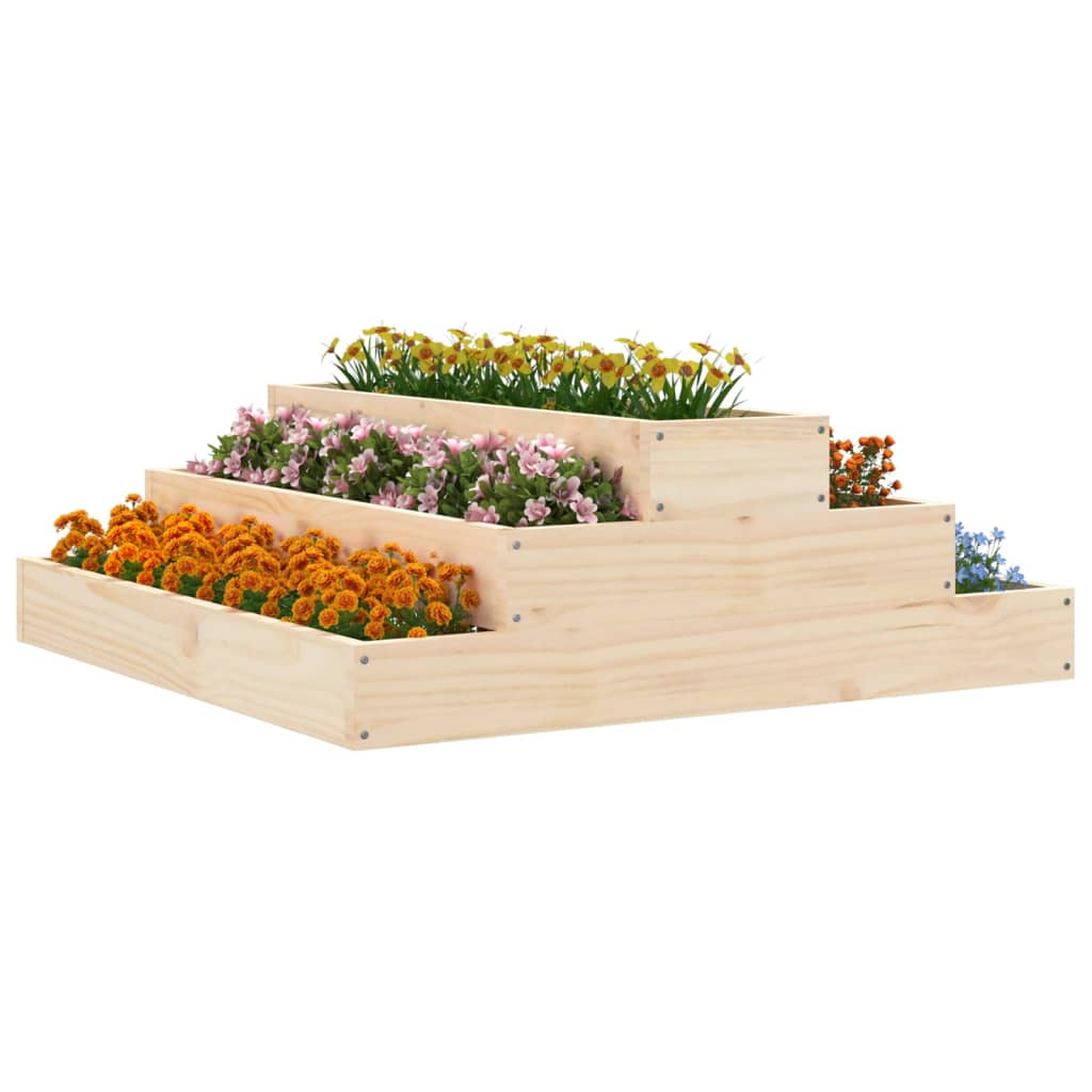 Vidaxl Planning Box 80x80x27 cm de pino sólido