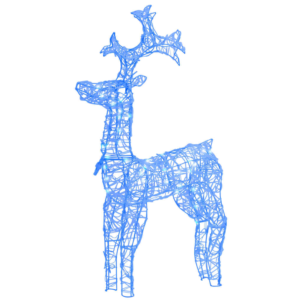 Vidaxl Decoraciones navideñas Reindee 2 PCS 60x16x100 cm acrílico