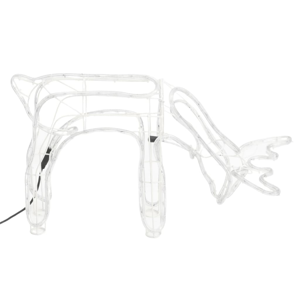 VidaXL Kerstfiguur rendier 2 st 73x31x45 cm warmwit