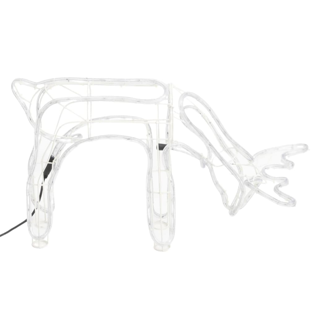 Vidaxl a 3 pezzi figure natalizie set renna bianca calda