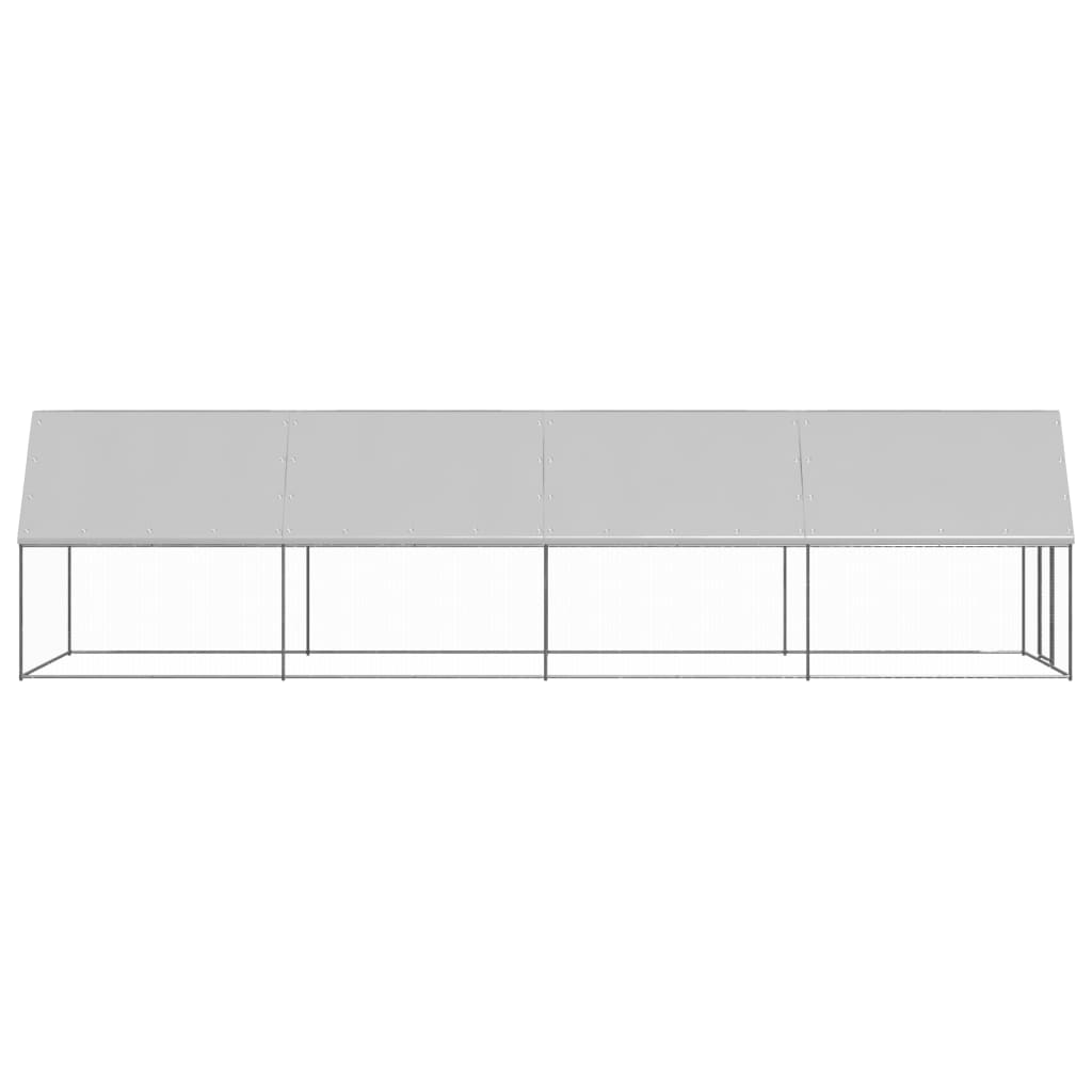Vidaxl Buitenhok para pollos 2x8x2 M Galvanized Steel