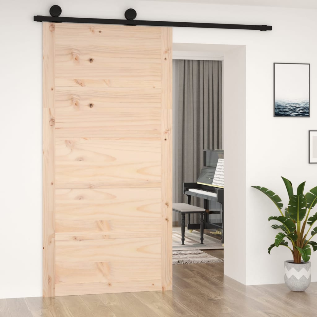 Porta scorrevole Vidaxl 100x1.8x204.5 pino solido
