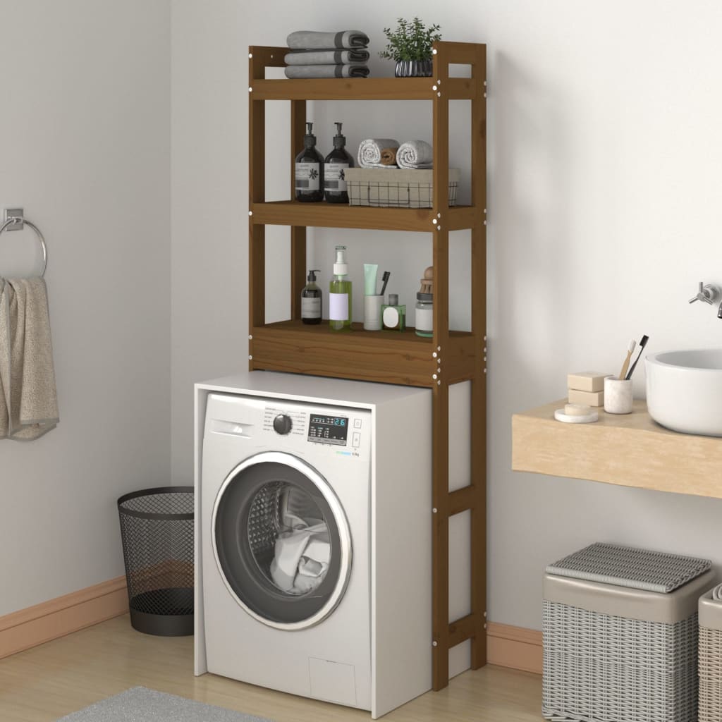 Vidaxl Rack 63x26x171 cm de pino sólido marrón