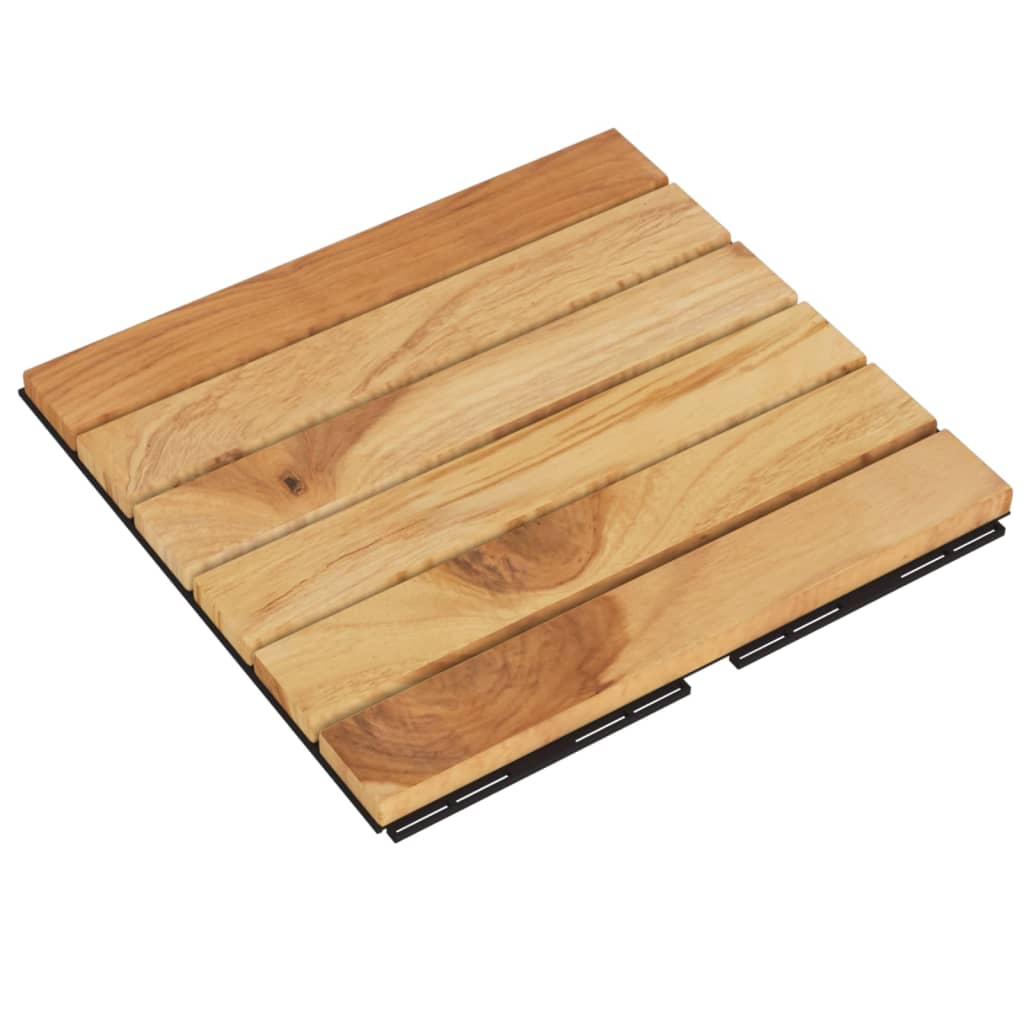 Vidaxl Terrace piastrelle 10 pezzi 30x30 cm Schema verticale in teak solido