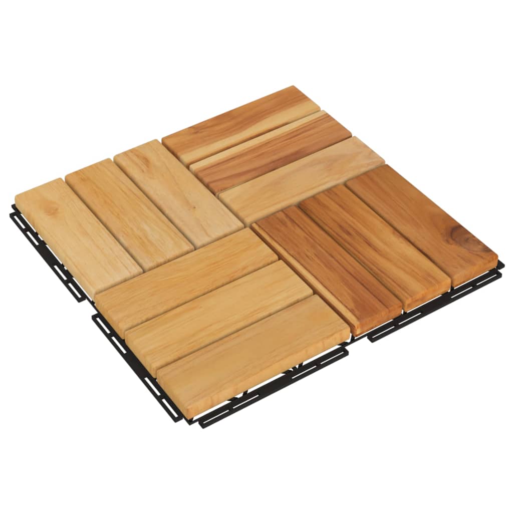 Vidaxl Terrace piastrelle 10 pezzi 30x30 cm in teak solido