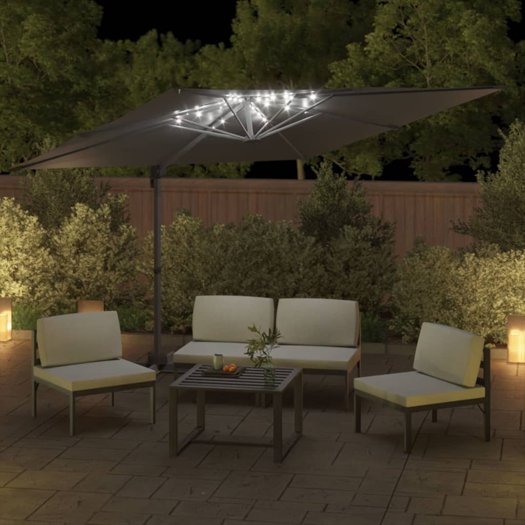 Vidaxl PARASOL galleggiante con illuminazione a LED 400x300 cm color antracite