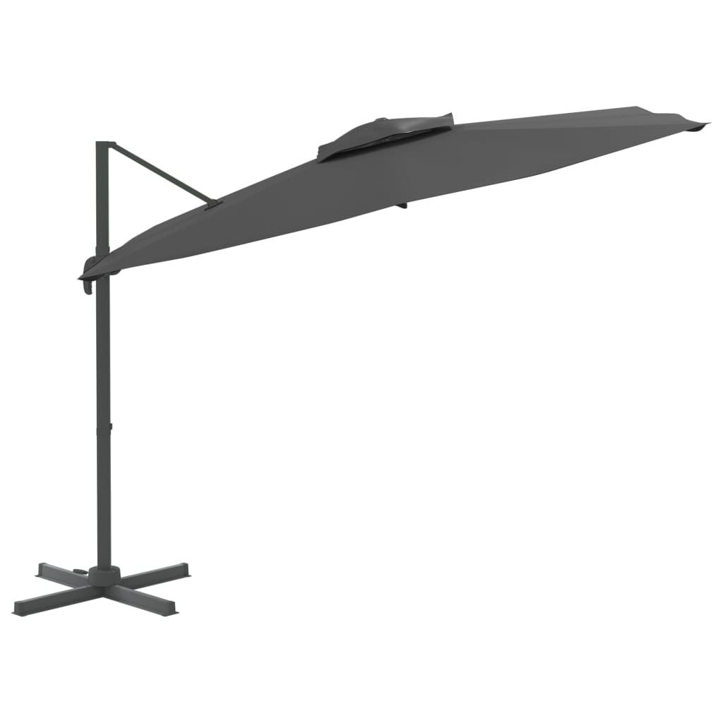 Vidaxl Floating Parasol con antracite a doppio tetto 400x300 cm