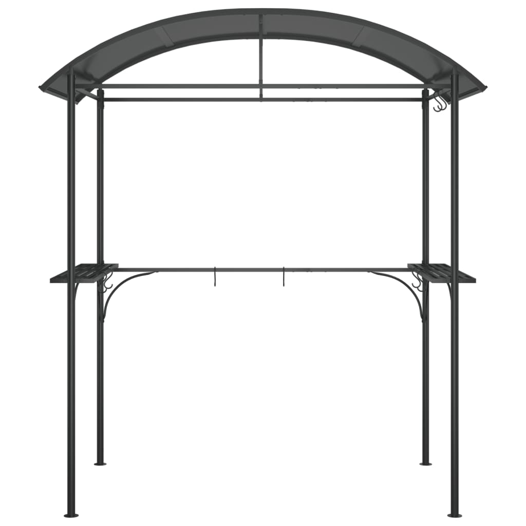 Vidaxl Barbecuepavilion con schede laterali 220x115x230 cm Antracite in acciaio