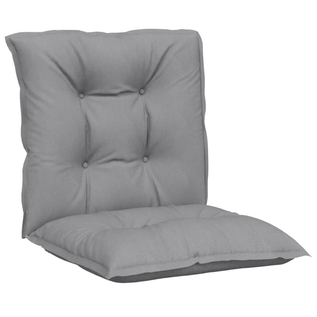 VidaXL cojines para sillas de jardín 6 uds respaldo bajo 100x50x7 cm tela gris