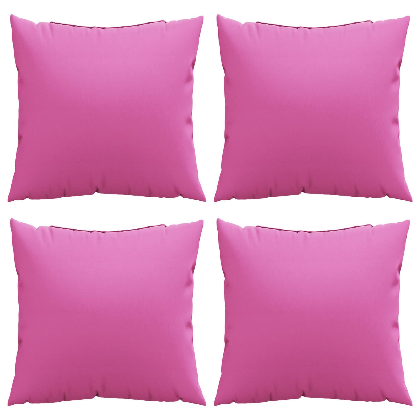 Vidaxl colcha cojines liso 4uds rosa 40 x 40 cm tejido poliéster