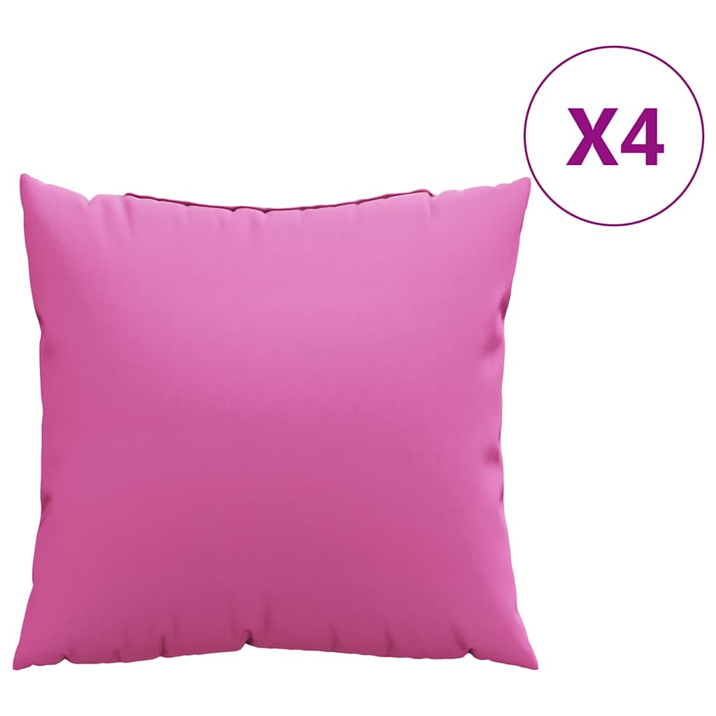 Cuscini di diffusione Vidaxl tinta unita 4 pezzi rosa 60 x 60 cm in tessuto di poliestere