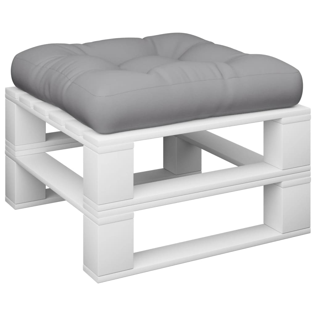 Vidaxl Pallet Cuscino 50x50x12 cm tessuto grigio