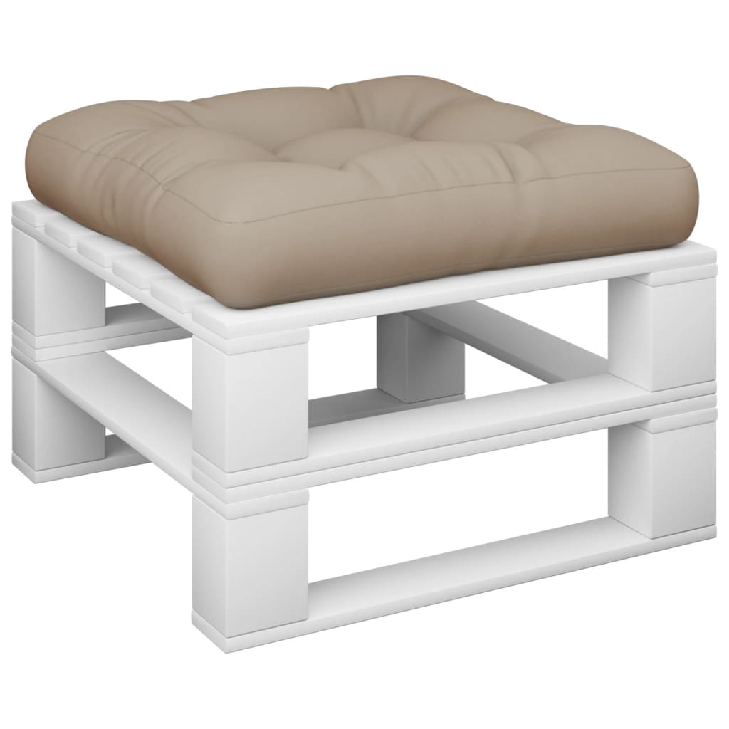 Vidaxl Pallet Cuscino 60x60x12 cm tessuto taupe