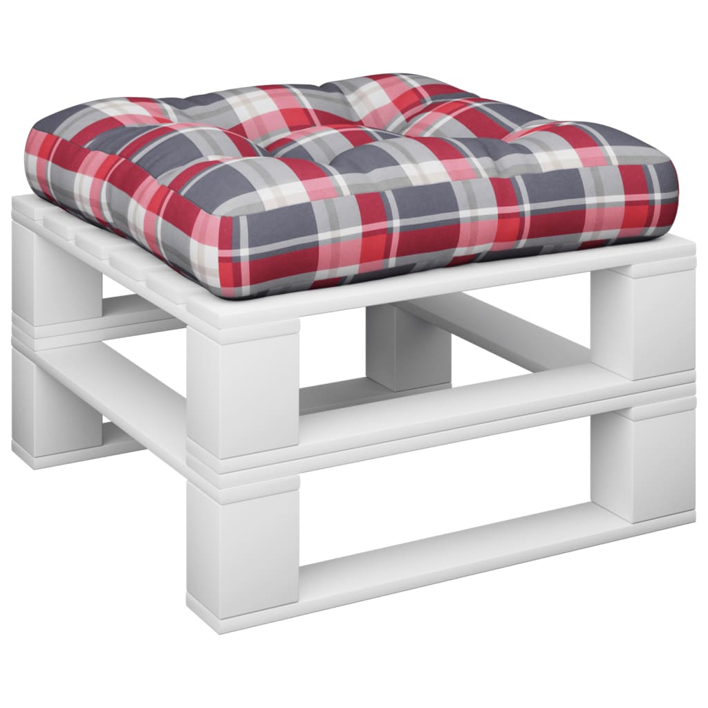 Cuscino Vidaxl pallet 60x60x12 cm Modello diamantato in tessuto rosso