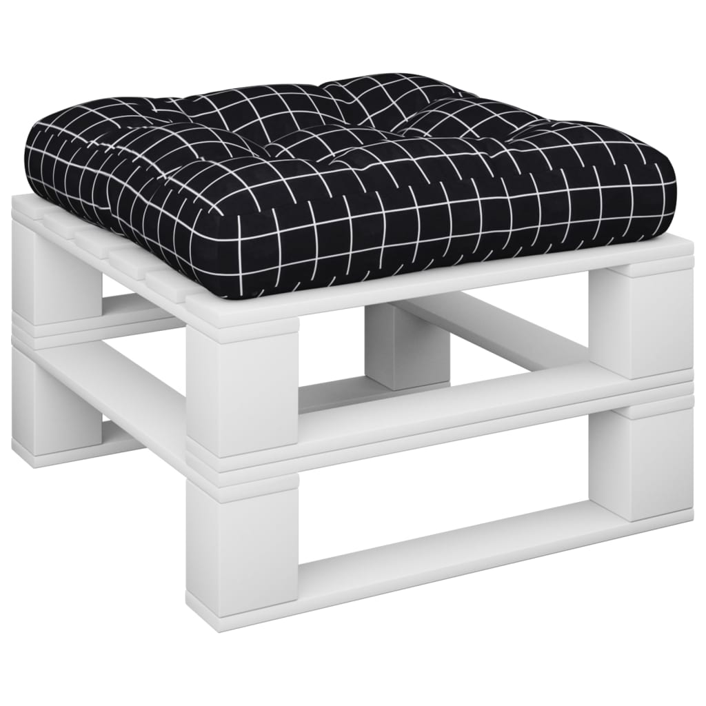 VIDAXL PALLET CUSCHIONE Diamond Pattern 60x60x12 cm tessuto nero
